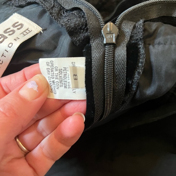 Vintage Bill Blass Collection 80s Sheer Velvet Lace Formal Evening Gown Size 8 - Picture 8 of 8